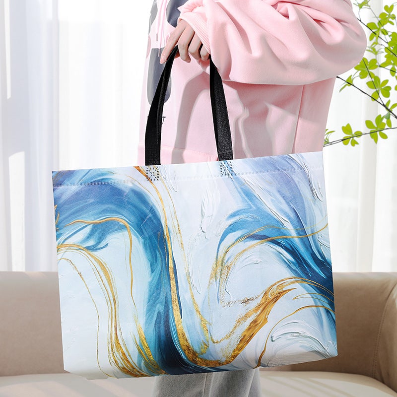 Colorful Color Handbag Women'S Shoes Shopping Bag High-End Non-Woven Bag Clothing Store Bag Clothes - Image 2